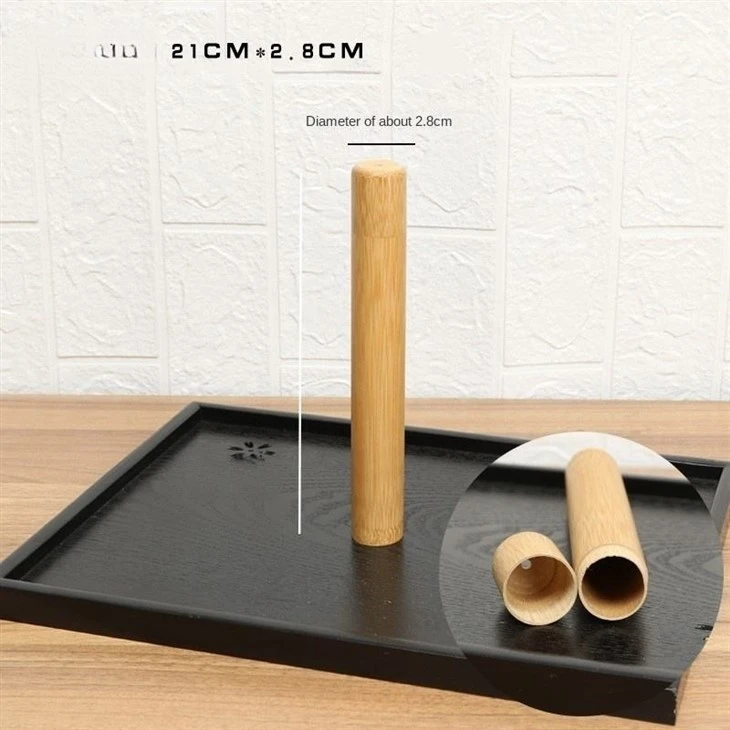 Custom Logo Bamboo Food Storage Box Round Bamboo Tea Container For Home Hotel Restaurant Wholesale price