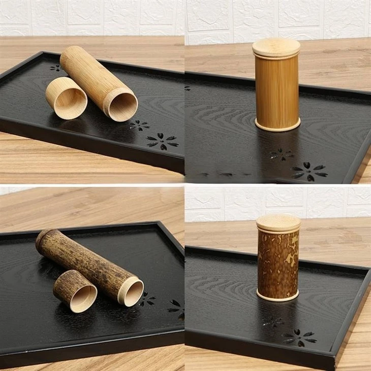 Custom Logo Bamboo Food Storage Box Round Bamboo Tea Container For Home Hotel Restaurant Wholesale best